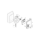 Kenmore Elite 79578769802 ice maker and ice bank part diagram