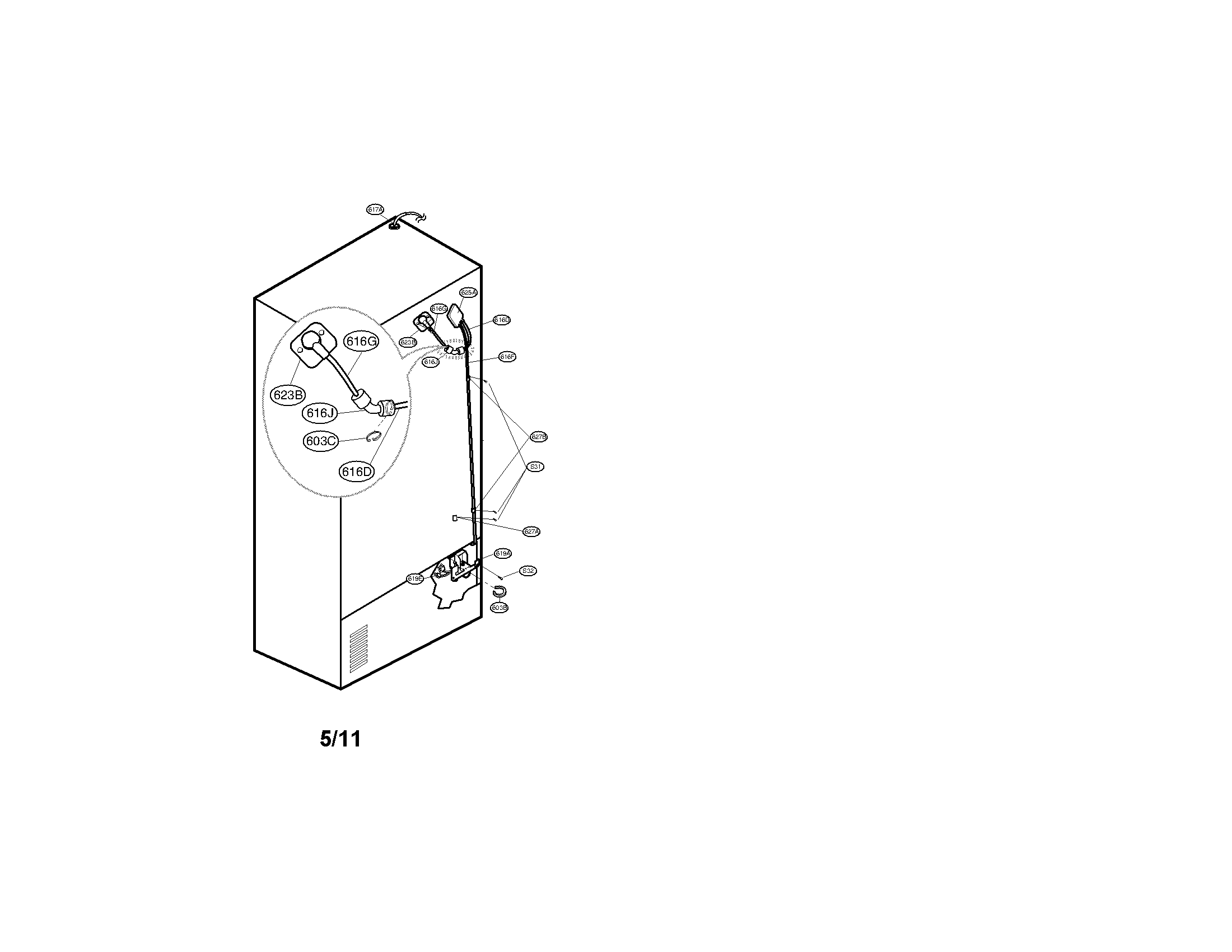 Valve and water tube parts