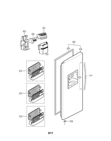 Freezer door parts