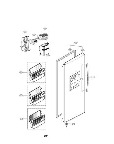 Freezer door parts