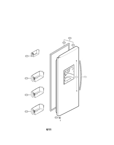 Freezer door parts