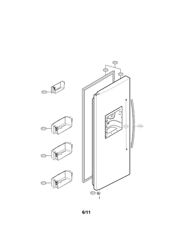 Freezer door parts