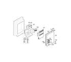 Kenmore Elite 79571082011 icemaker and ice bank parts diagram