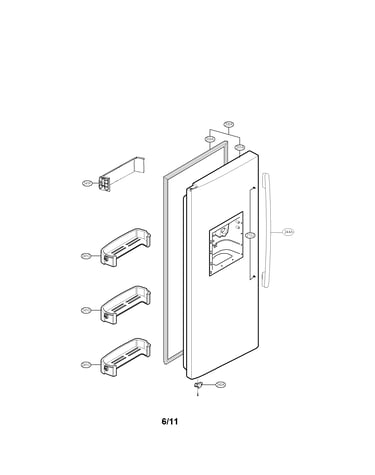 Freezer door parts