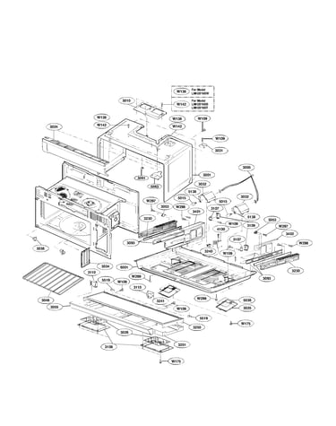 Oven cavity parts