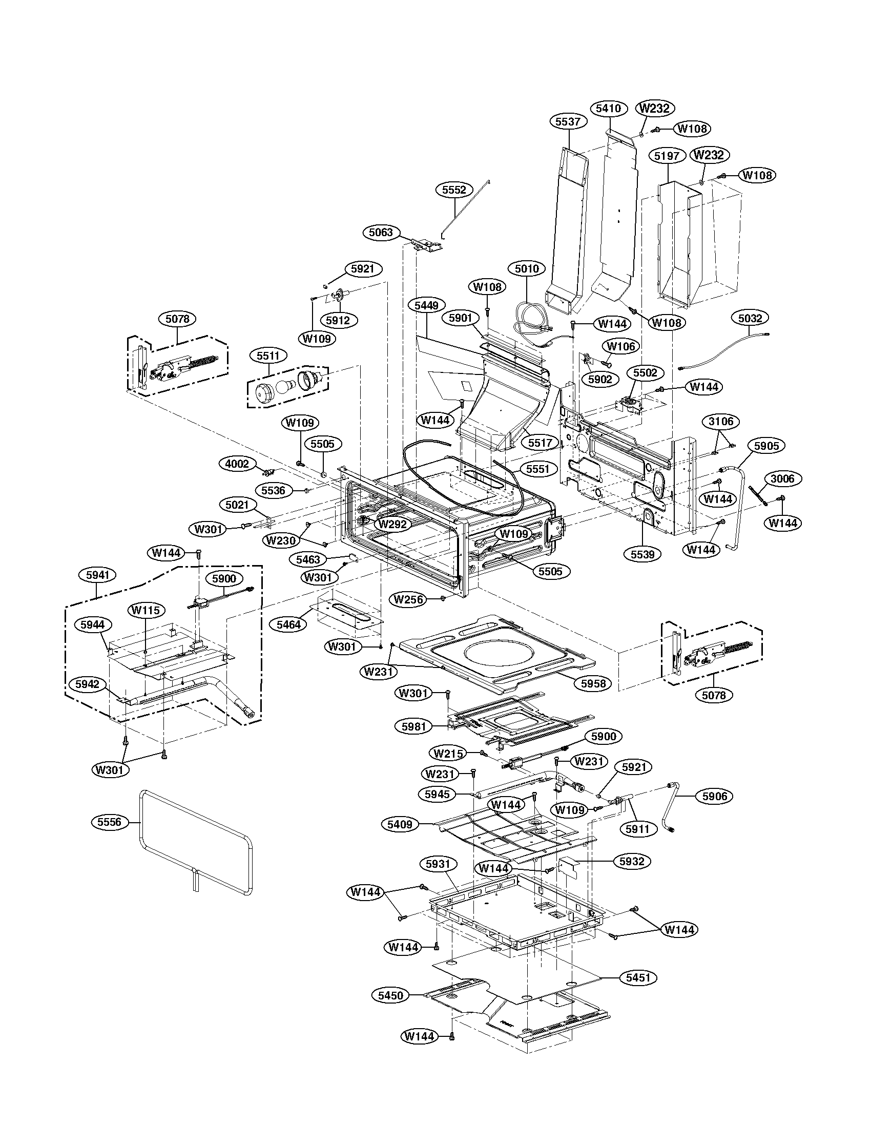 Upper cavity parts