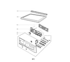 LG DLGX8388NM control panel and plate assembly parts diagram