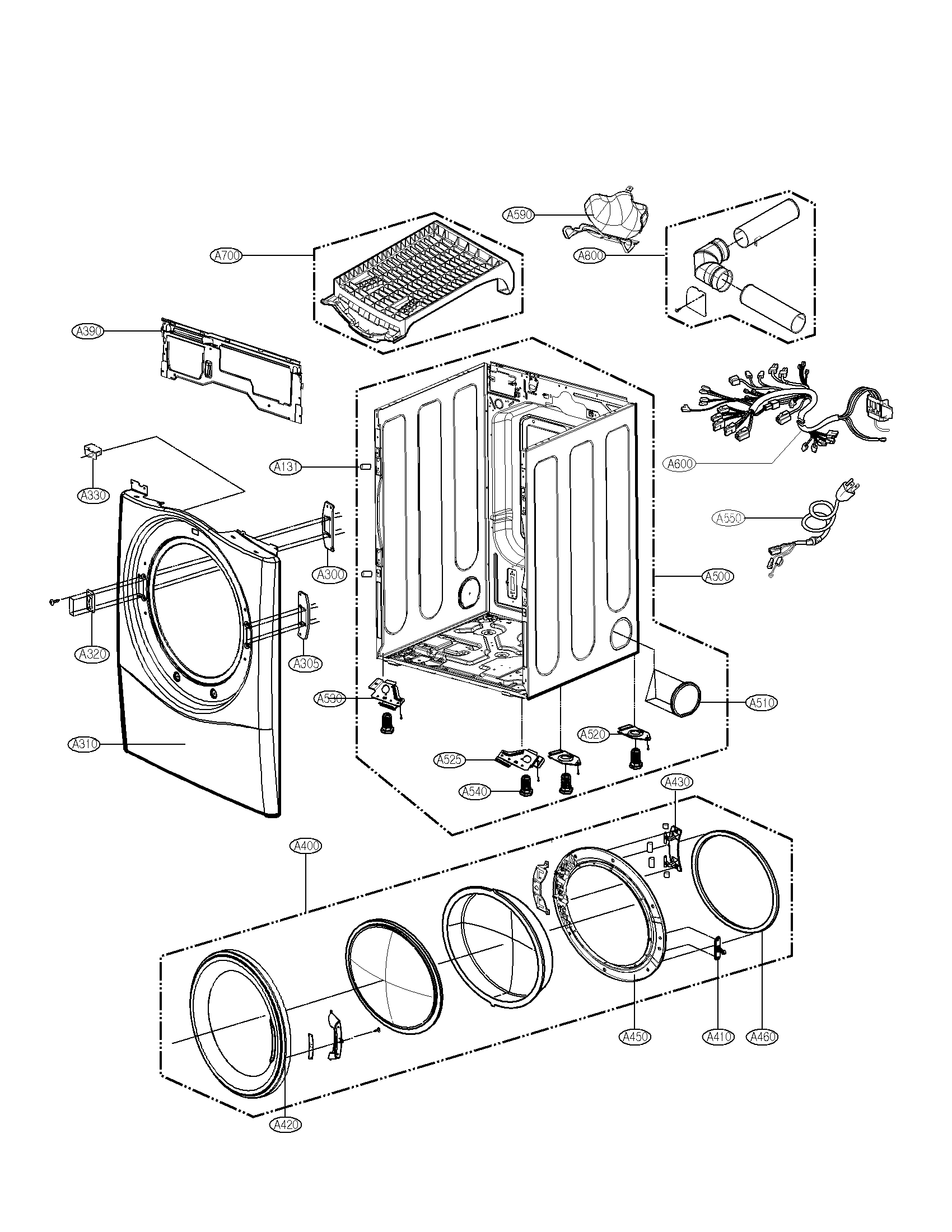 CABINET AND DOOR ASSEMBLY PARTS