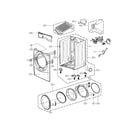 LG DLGX8388NM cabinet and door assembly parts diagram
