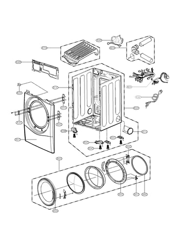 Cabinet and door assembly parts