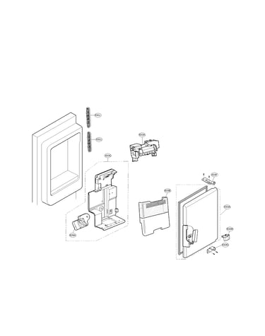Ice maker and ice bin parts