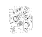 Kenmore Elite 79641532110 drum and tub assembly parts diagram