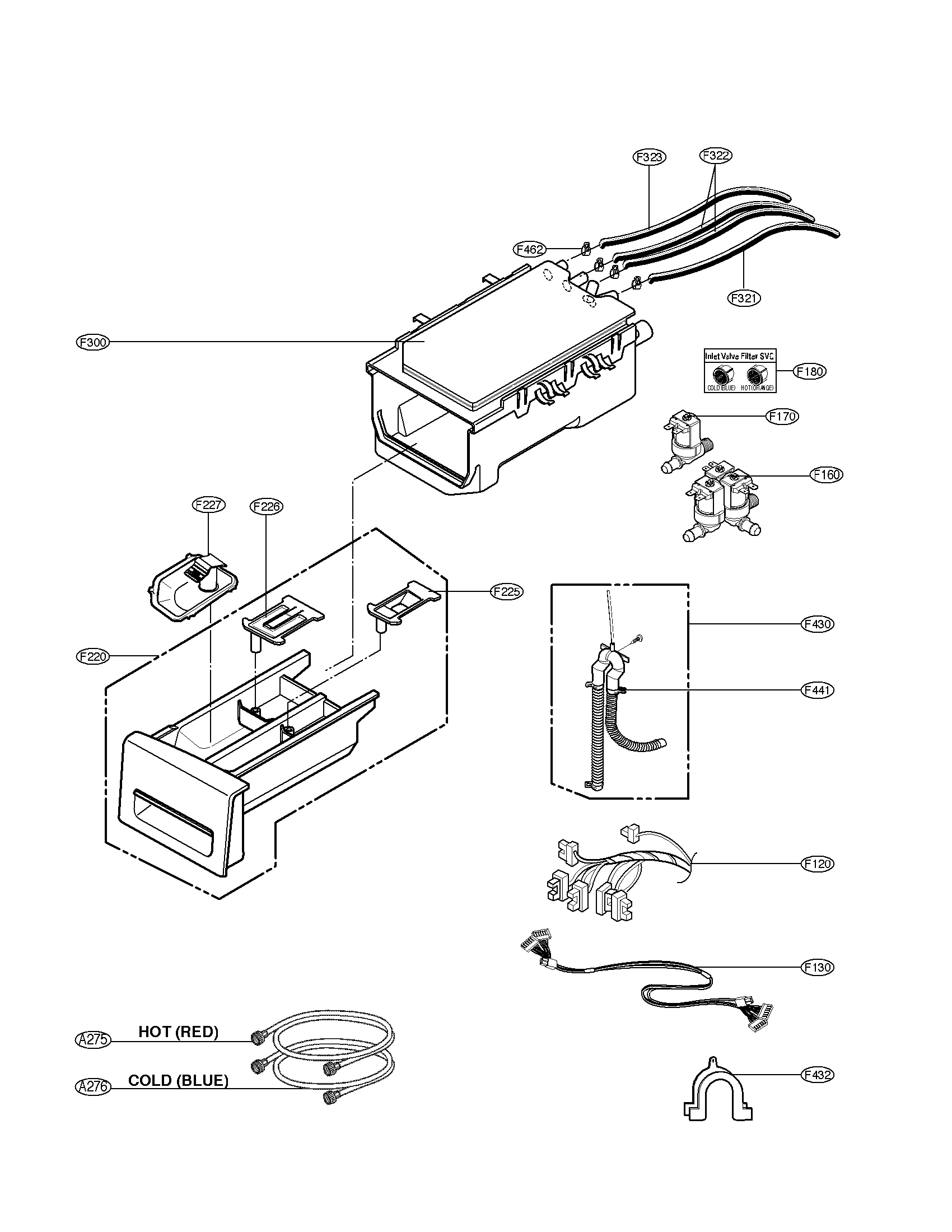 Dispenser assembly parts