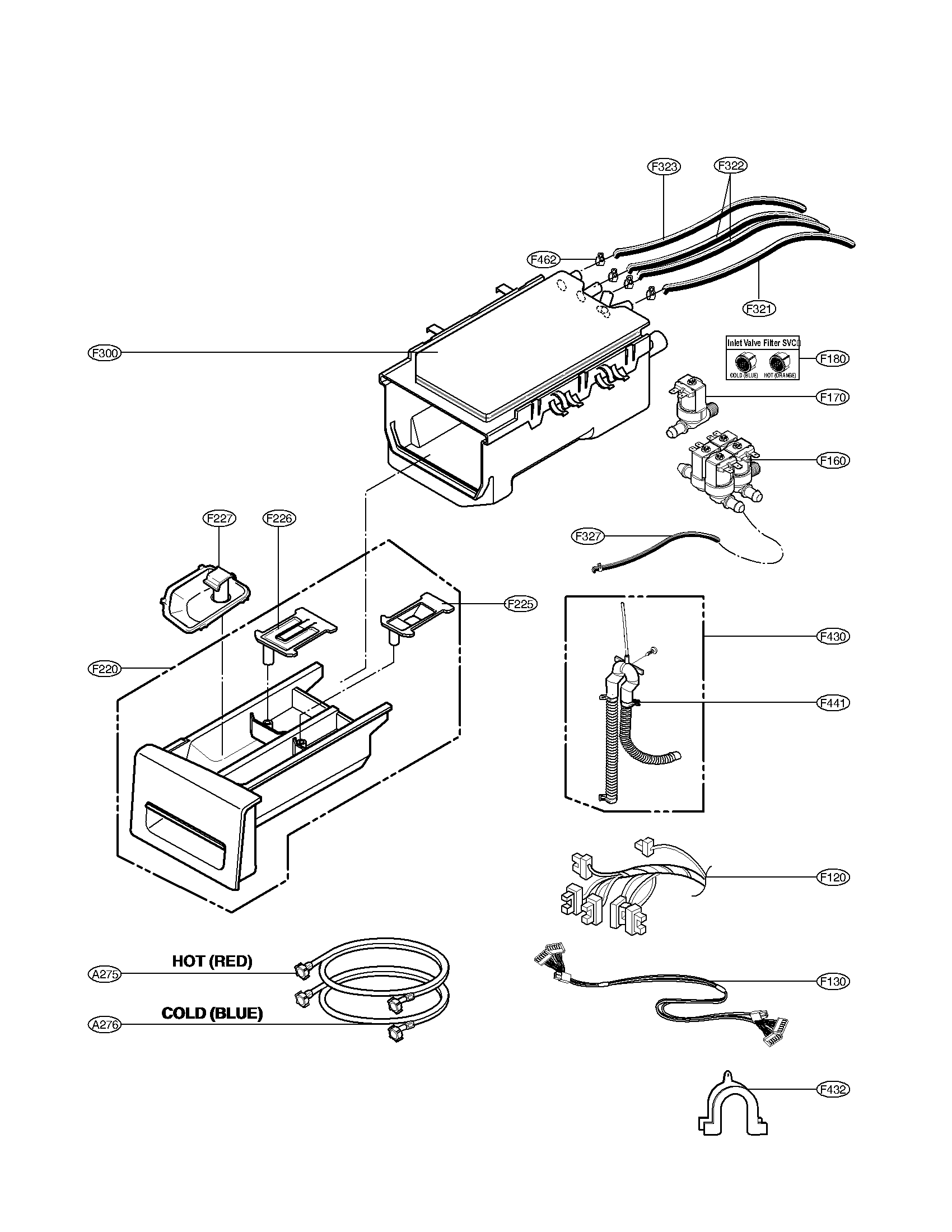 Dispenser assembly parts