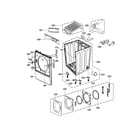 Kenmore Elite 79681532110 cabinet and door assembly parts diagram