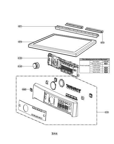 Control panel and plate assembly parts