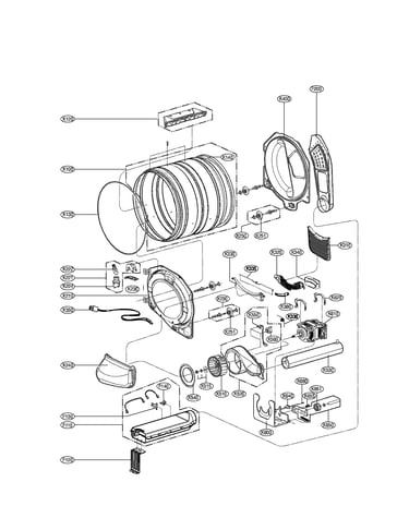 Drum and motor assembly parts