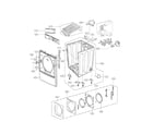 Kenmore Elite 79681542110 cabinet and door assembly parts diagram