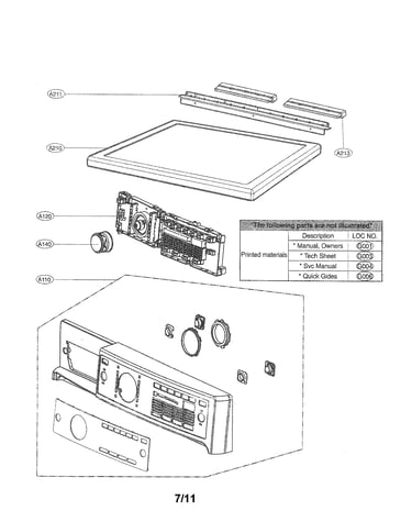 Control panel and palte assembly parts