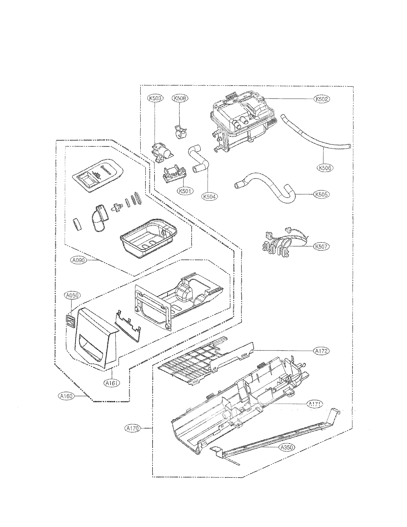 PANEL DRAWER ASSEMBLY AND GUIDE ASSEMBLY PARTS