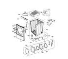 Kenmore Elite 79691532110 cabinet and door assembly parts diagram