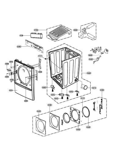 Cabinet and door assembly parts