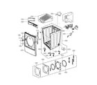 Kenmore Elite 79691542110 cabinet and door assembly parts diagram