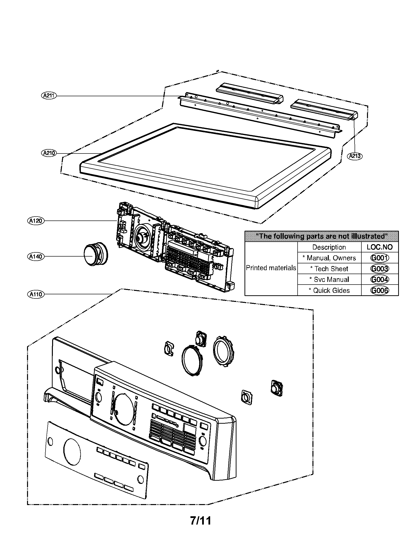 Control panel and plate assembly parts