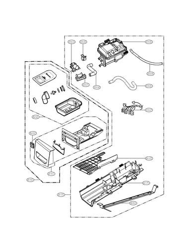 Panel drawer assembly and guide assembly parts