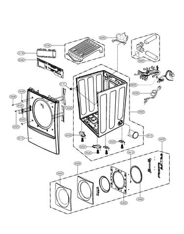 Cabinet and door assembly parts