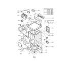 LG WM2450HRA cabinet and control panel assembly diagram