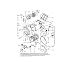 LG WM2450HRA drum and tub assembly diagram
