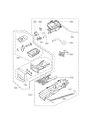 Panel drawer assembly and guide assembly parts