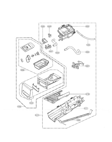 Panel drawer assembly and guide assembly parts