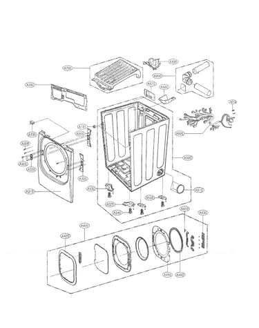 Cabinet and door assembly parts