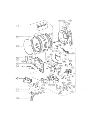 Drum and motor assembly parts