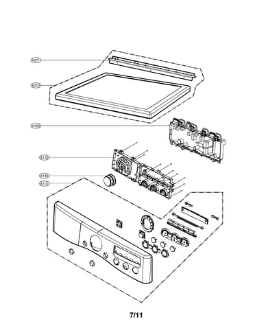 Control panel and plate assembly parts