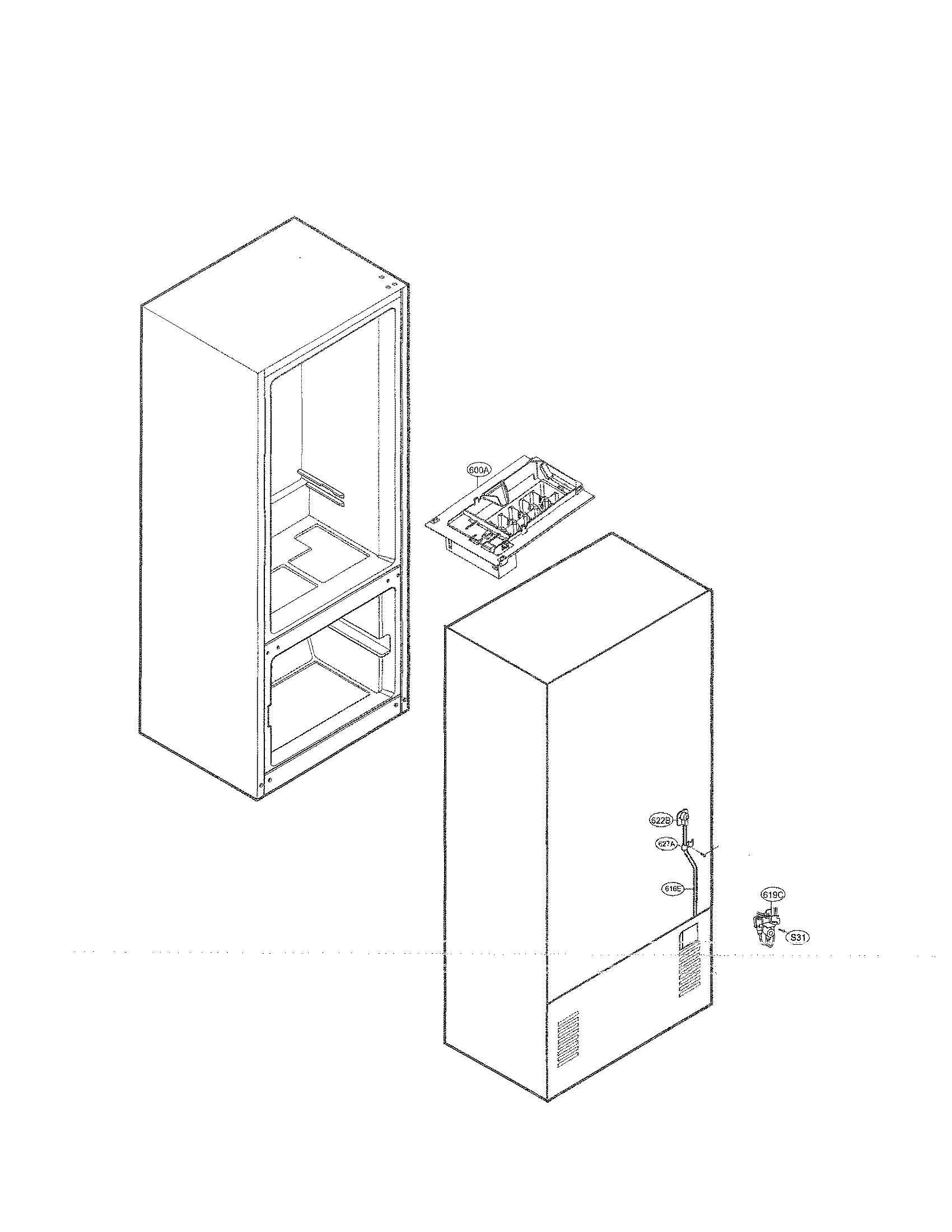 Water and ice maker parts