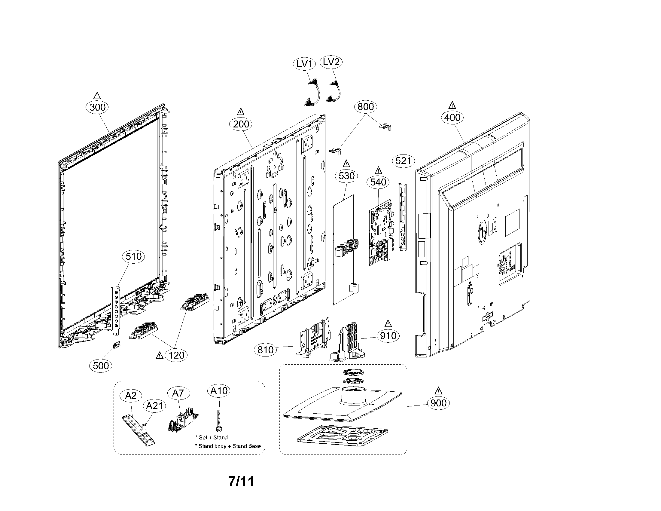 Exploded view parts