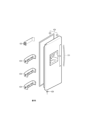 Freezer door parts