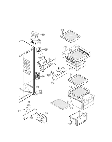 Refrigerator compartment parts