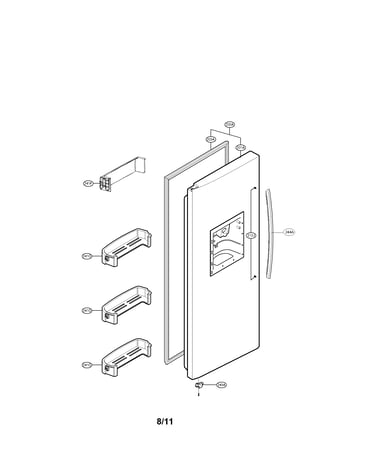 Freezer door parts