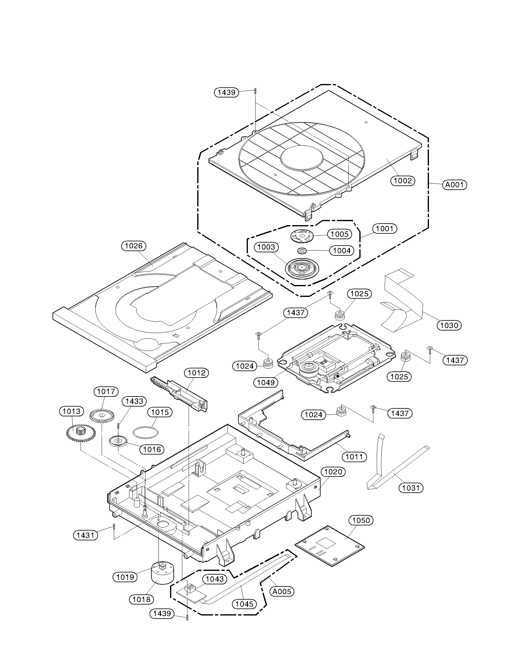 DECK MECHANISM SECTION PARTS