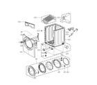 Kenmore 79690311900 cabinet and door assembly parts diagram