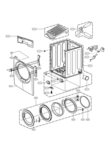 Cabinet and door assembly parts