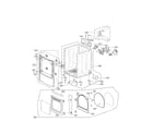 LG DLE4801W cabinet and door assembly parts diagram