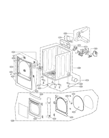 Cabinet and door assembly parts