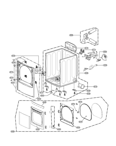 Cabinet and door assembly parts