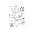 LG DLG4802W drum and motor assembly parts diagram