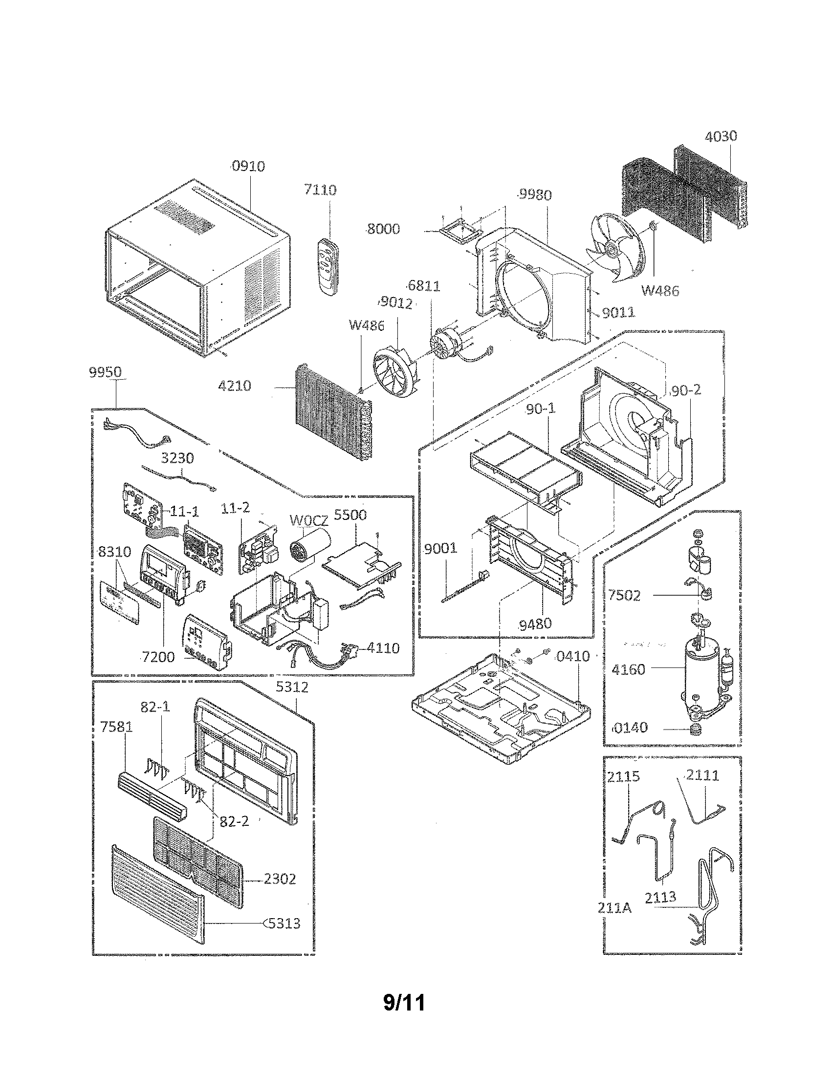 Exploded view parts